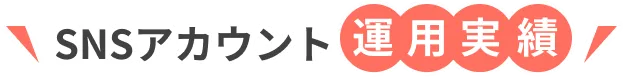 SNSアカウント運用実績